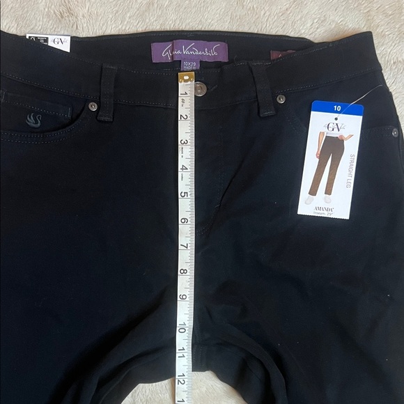 Gloria Vanderbilt Women's Black Straight Leg Jeans sz 10 x 29” - Picture 6 of 12